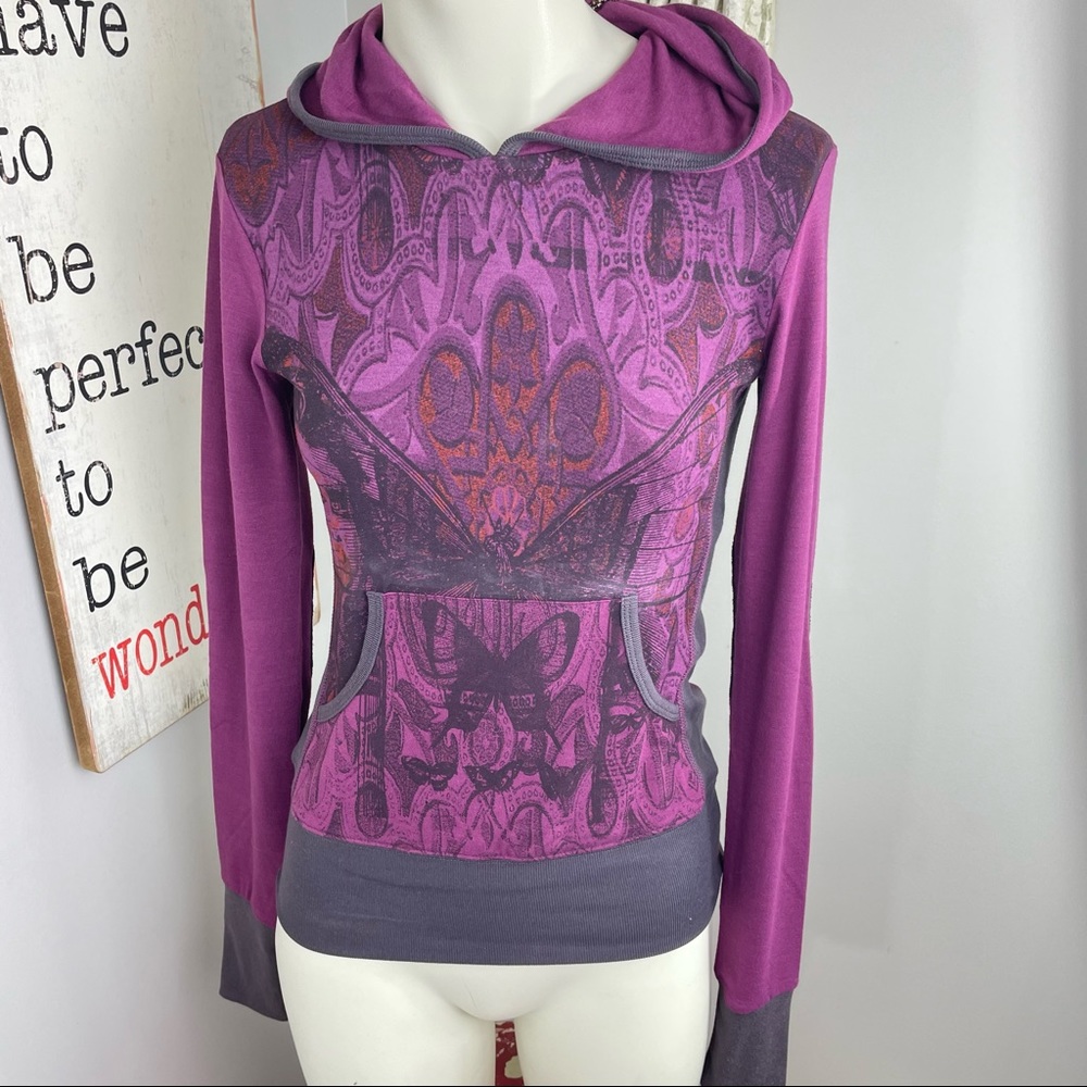 Nuvula naturalist pullover hoodie long sleeve tee eggplant 🍆 new with tags